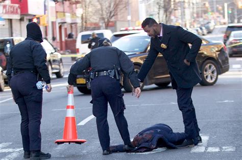 A man pointed a gun at police on the catwalk and officers shot him in the left hand. . News 12 bronx shooting